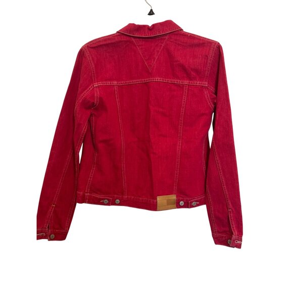 Tommy Hilfiger Womens Pink Denim Jacket S - Picture 2 of 5